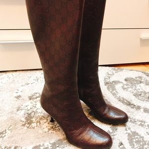 SOLD🖤Brown Gucci knee high boots size 36.5